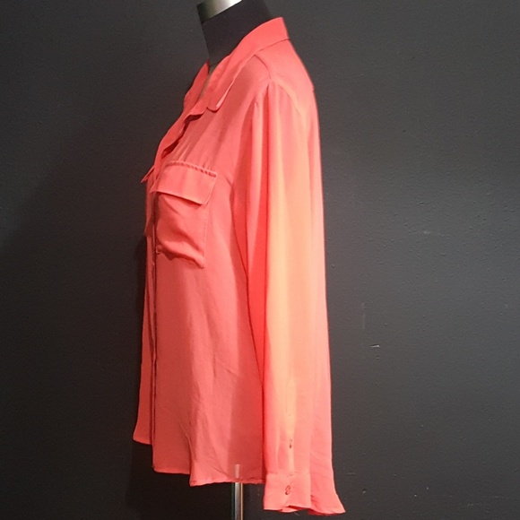 Timing Orange Blouse Top - Picture 4 of 5